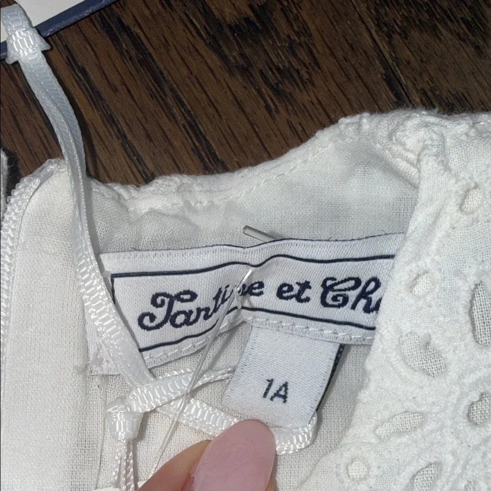 Elegant White Eyelet baby Dress 18-24 2T tartine et chocolat NWT spring easter
